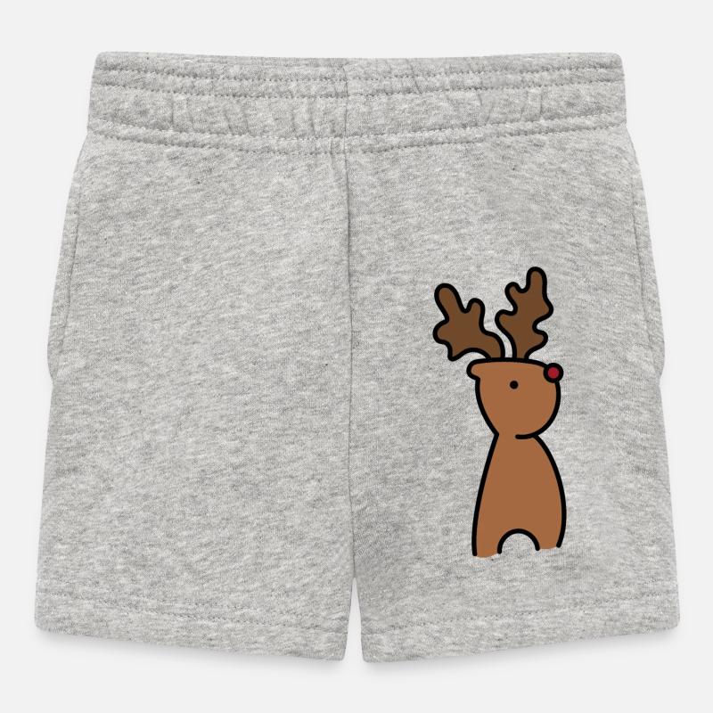 L’orignal à Noël - Short Bébé - gris chiné