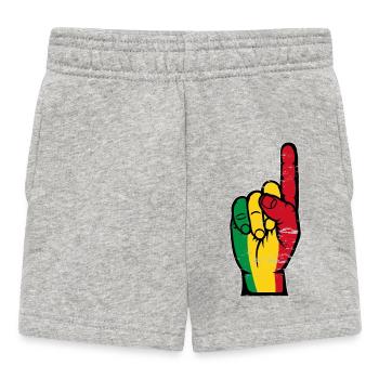 Mali flag number 1 used - Baby Shorts - heather grey - Front