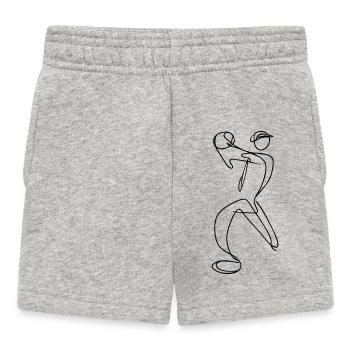 Tirage au sort des lanceurs de cricket - Short Bébé - gris chiné - Devant