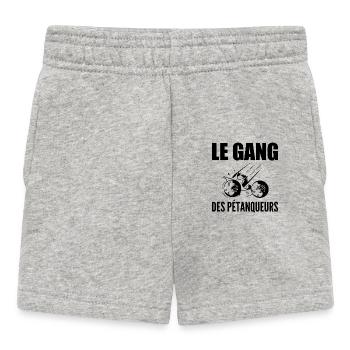Pétanque, Bowler, Petanque-Fan, Vatertag - Baby Shorts - Grau meliert - Vorne
