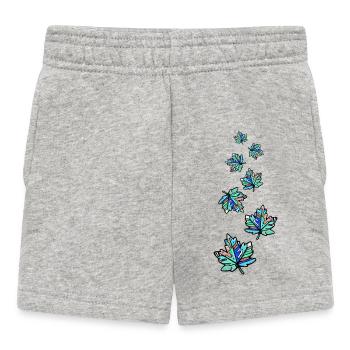Ahorn Blätter Bunt Herbst - Baby Shorts - Grau meliert - Vorne