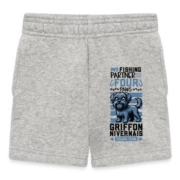 Pêche et Griffon Nivernais - Short Bébé - gris chiné - Devant