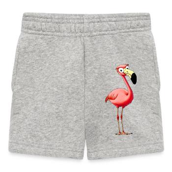 Flamingos Style - Baby Shorts - Grau meliert - Vorne