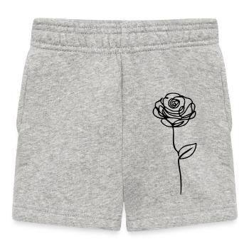 rose - Short Bébé - gris chiné - Devant