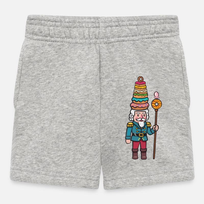 donut cracker nutcracker - Baby Shorts - heather grey