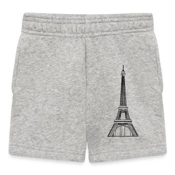 Tour Eiffel, Paris - Short Bébé - gris chiné - Devant