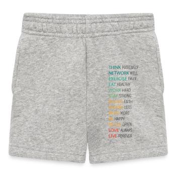 POSITIV DENKEN - Baby Shorts - Grau meliert - Vorne