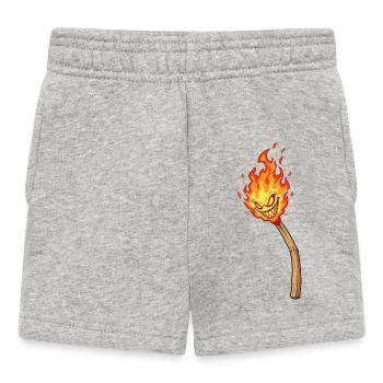 Blazing Flame Goblin - Baby Shorts - heather grey - Front
