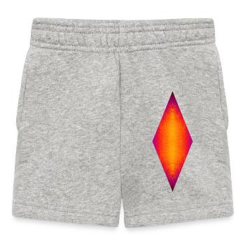 Diamant Néon, Noyau Thermique, Flamme Prisme, Feu Intérieur - Short Bébé - gris chiné - Devant