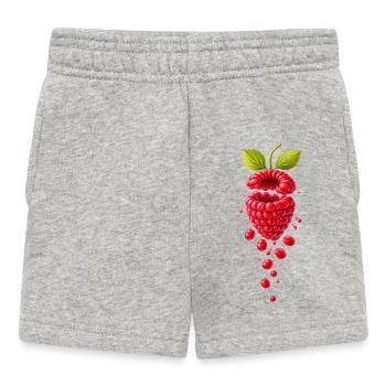 Juicy raspberry surealistic - Baby Shorts - heather grey - Front