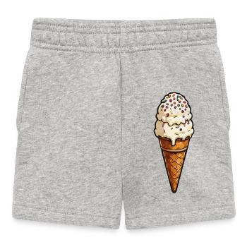 Double glace avec des vermicelles - Short Bébé - gris chiné - Devant