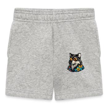 Wolf Comic Cool Sommer - Baby Shorts - Grau meliert - Vorne