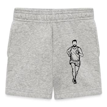 Lustiger Jogger - Baby Shorts - Grau meliert - Vorne