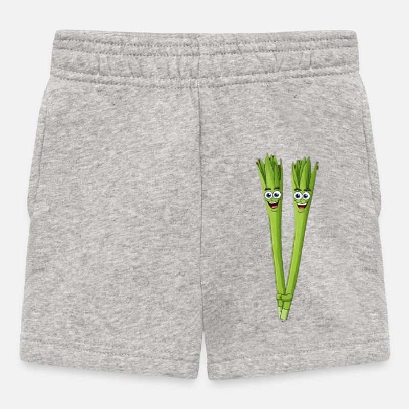 Spargeldduo Sourire - Short Bébé - gris chiné
