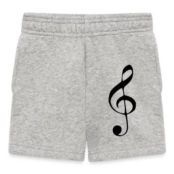 Musik Notenschlüssel Note Musiknote schwarz - Baby Shorts - Grau meliert - Vorne