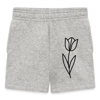 Aperçu printanier des fleurs de tulipe - Short Bébé - gris chiné - Devant