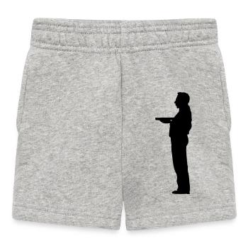 Kellner Butler Schattenfigur - Baby Shorts - Grau meliert - Vorne