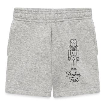 Frohes Fest traditioneller Nussknacker - Baby Shorts - Grau meliert - Vorne