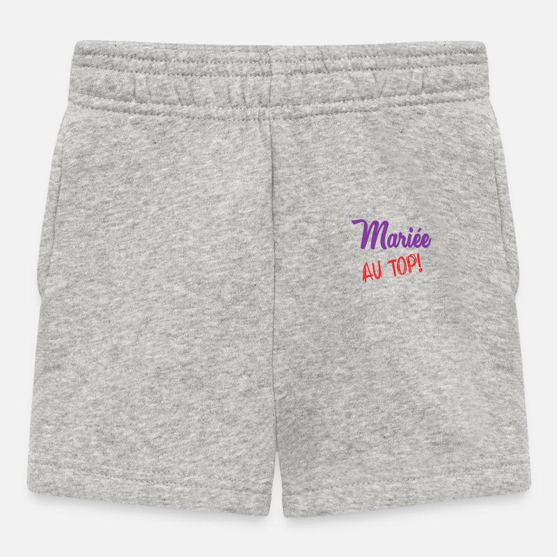 EVJF. MARIEE. TEAM. TEAM MARIEE. FUTURE MARIEE - Short Bébé - gris chiné