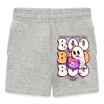 Boo Boo Boo Halloween Geist - Baby Shorts - Grau meliert - Vorne