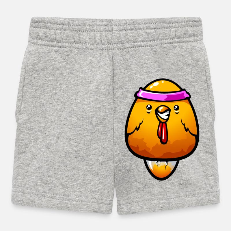 Samurai Chick - Baby Shorts - heather grey
