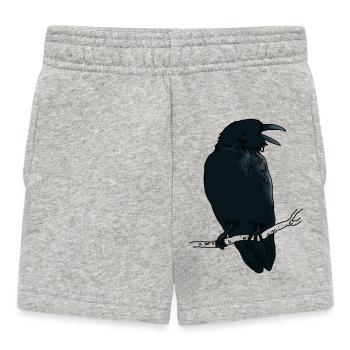 Black Raven - Baby Shorts - heather grey - Front