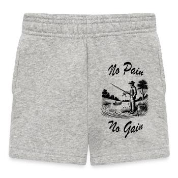 Pas de Pain Pas de Gain - Short Bébé - gris chiné - Devant
