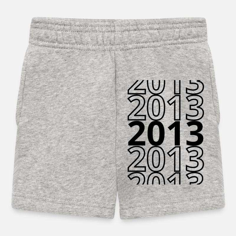 2013 2013 2013 - Baby Shorts - Grau meliert