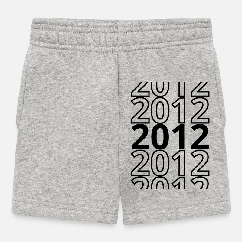 2012 2012 2012 - Baby Shorts - Grau meliert