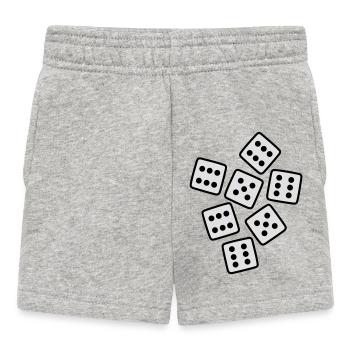 Würfel - 40 Jahre -Geburtstag - Baby Shorts - Grau meliert - Vorne