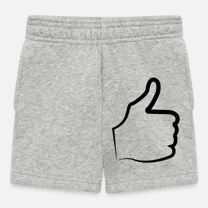 Thumbs up thumb - Baby Shorts - heather grey
