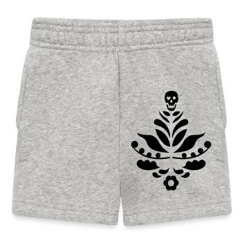 Kurbits & Schädel schwarz - Baby Shorts - Grau meliert - Vorne