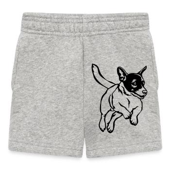 Jack Russell Terrier - Baby Shorts - Grau meliert - Vorne
