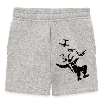 Fallschirm Action, Fallschirmspringer - Baby Shorts - Grau meliert - Vorne