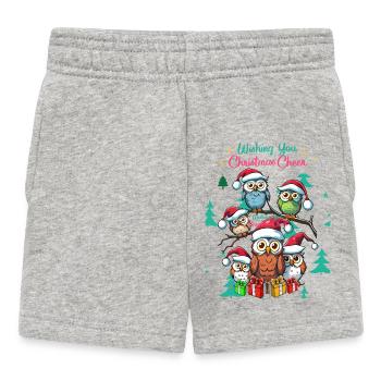 Festliche Eule Weihnachtsstimmung Design - Baby Shorts - Grau meliert - Vorne