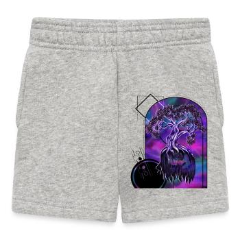 Spiritueller Baum – Geometrische Kunst - Baby Shorts - Grau meliert - Vorne