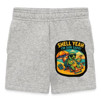 Shell Yeah – Sun Safe Turtle - Baby Shorts - Grau meliert - Vorne