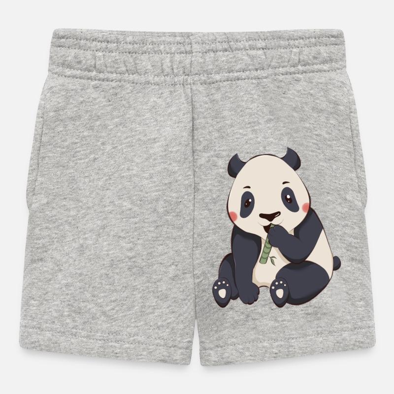 Panda - Short Bébé - gris chiné