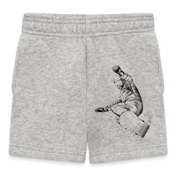 Snowboarders - Baby Shorts - heather grey - Front