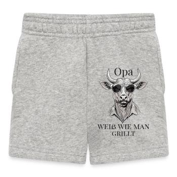 Papi sait faire des grillades – culte pour le gril - Short Bébé - gris chiné - Devant