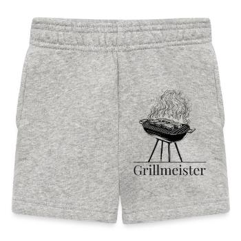 Grill master avec fumée et steak - Short Bébé - gris chiné - Devant