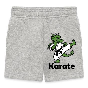 Karate Dragon - Baby Shorts - heather grey - Front