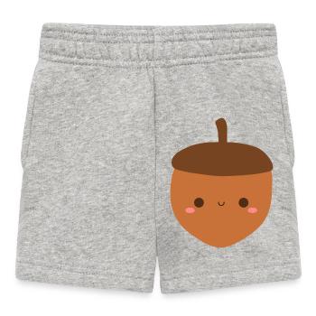 Kawaii Acorn Illustration for Apparel - Baby Shorts - heather grey - Front