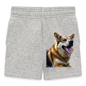 Autumnal dog motif with warm colors - Baby Shorts - heather grey - Front