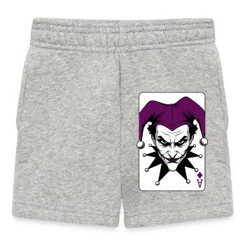 Harlekin Joker Clown Illustration - Baby Shorts - Grau meliert - Vorne
