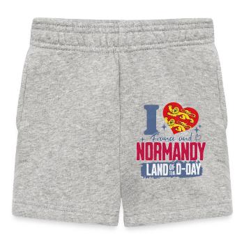 Normandy Gift I love Normandy - Baby Shorts - heather grey - Front