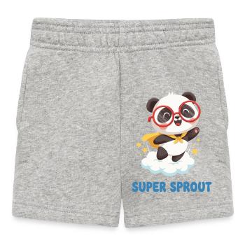 Mignon Super Sprout Panda avec capuchon - Short Bébé - gris chiné - Devant