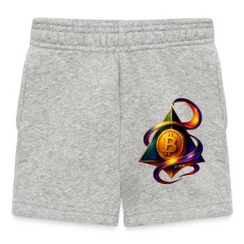 Bitcoin and Blockchain Creative Design - Baby Shorts - heather grey - Front
