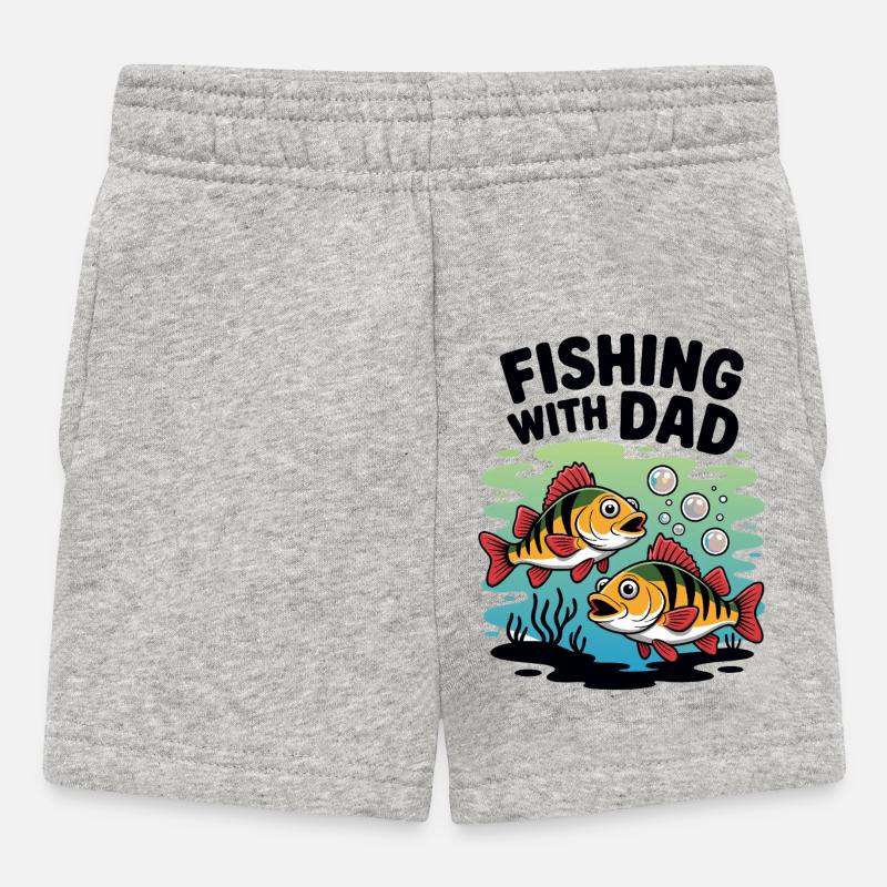 Pêche avec papa le week-end - Short Bébé - gris chiné