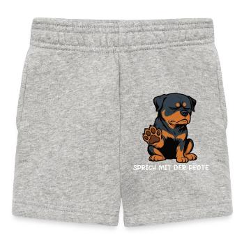 Parler avec la patte Rottweiler Propriétaire du rottweiler - Short Bébé - gris chiné - Devant